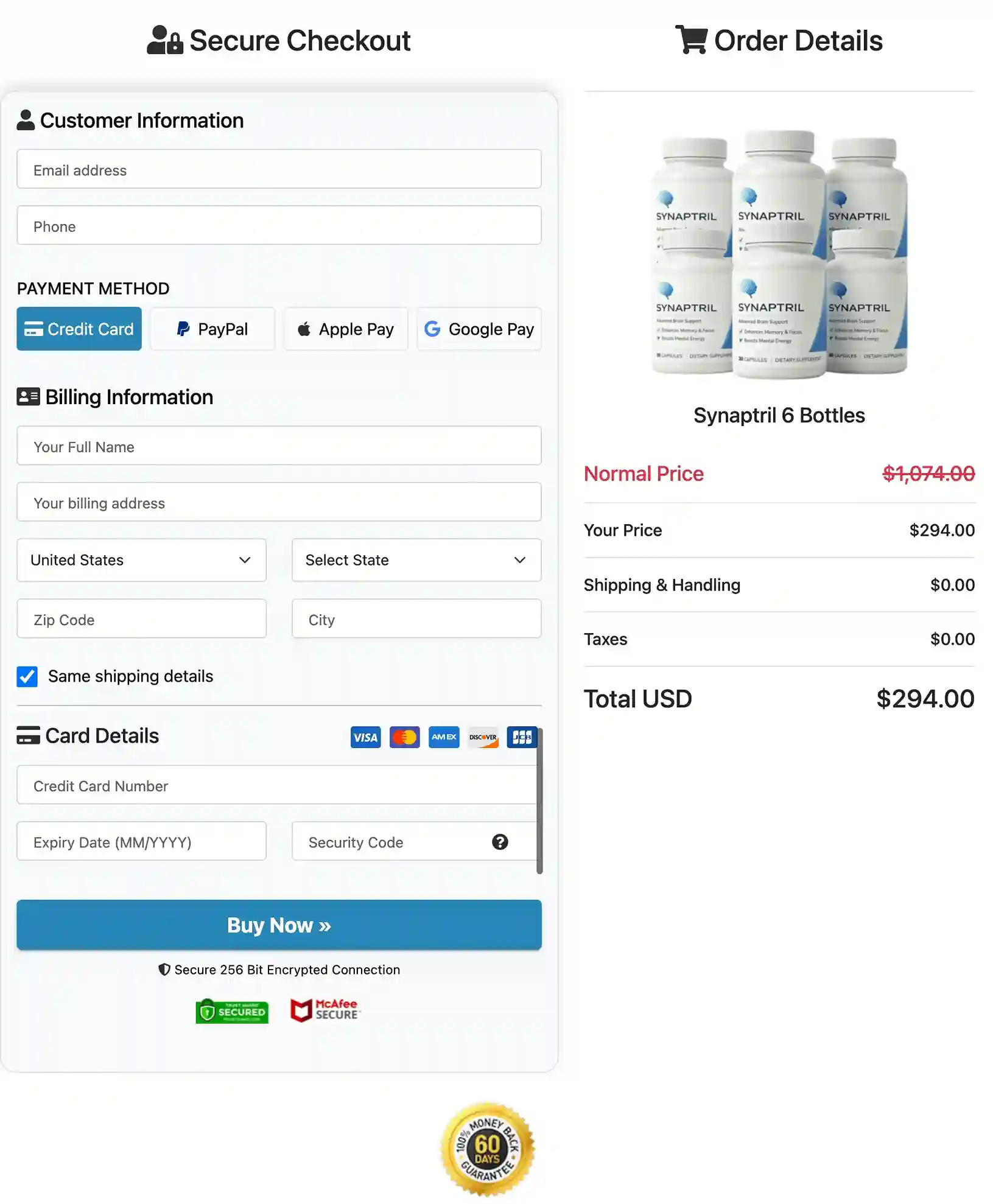 Synaptril Secure Payment via BuyGoods - All Major Cards, Encrypted
